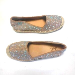 INC International Concepts Women's Glitter Espadrilles - Tan Size 8.5M